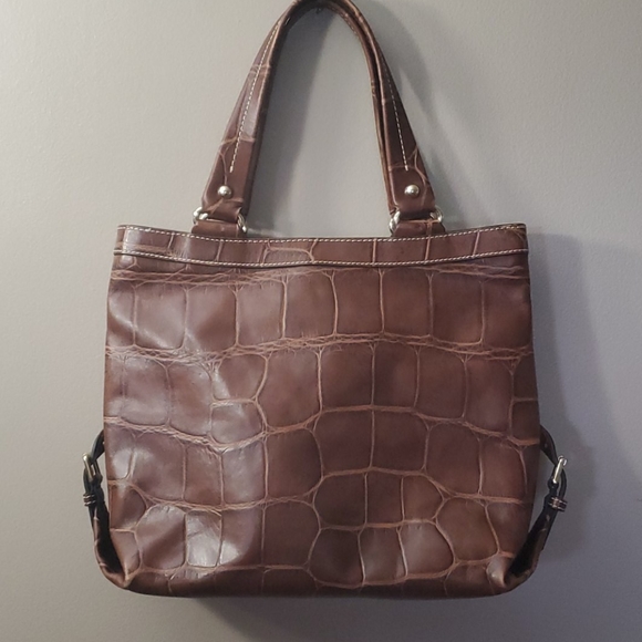 Dooney&bourke croc edition leather bag, - Picture 2 of 5